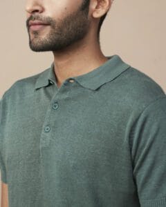 LINEN BLEND FLATKNIT POLO