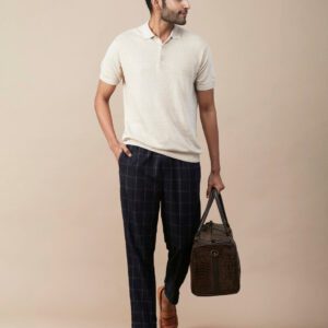 LINEN BLEND FLATKNIT POLO