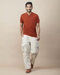 LINEN BLEND FLATKNIT POLO
