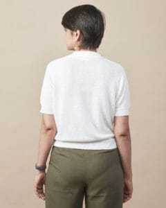 LINEN BLEND FLATKNIT POLO