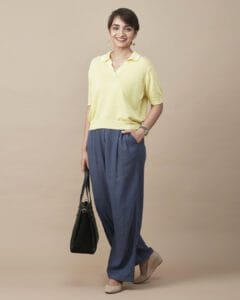 LINEN BLEND FLATKNIT POLO
