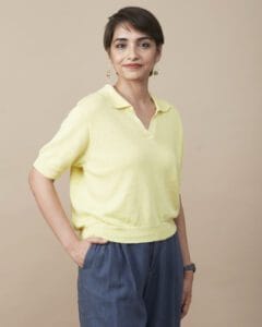 LINEN BLEND FLATKNIT POLO