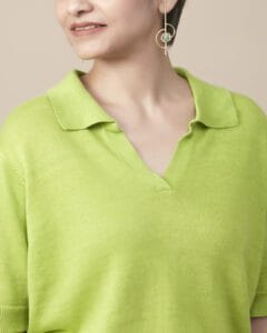 LINEN BLEND FLATKNIT POLO