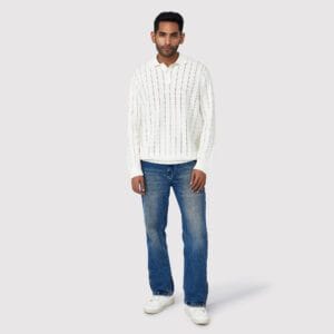 CHEVRON SELF PATTERN POLO