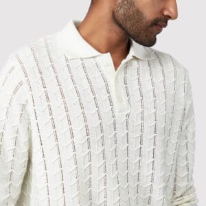 CHEVRON SELF PATTERN POLO