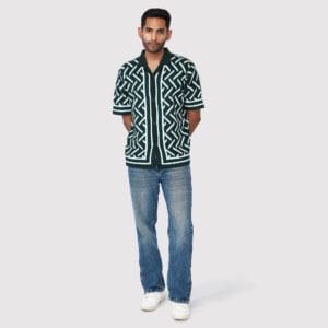 TRIANGLE  JACQ. KNIT SHIRT