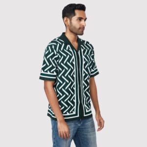 TRIANGLE  JACQ. KNIT SHIRT