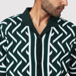 TRIANGLE  JACQ. KNIT SHIRT