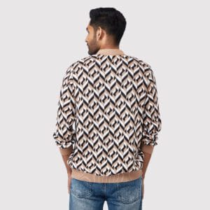 GEOMETRIC JACQUARD KNIT POLO