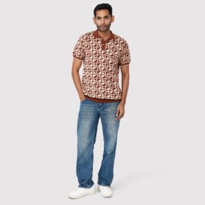 WOODBURN JACQUARD KNIT POLO