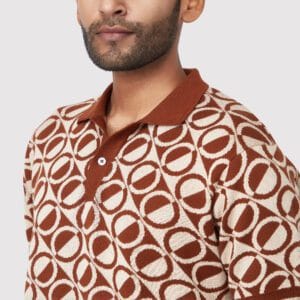 WOODBURN JACQUARD KNIT POLO