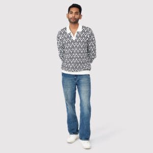 ILLUSION JACQUARD KNIT POLO