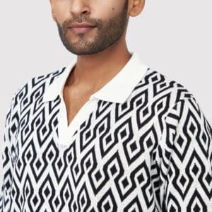 ILLUSION JACQUARD KNIT POLO