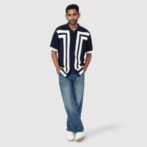 RECTANGLE BLOCK POLO SHIRT