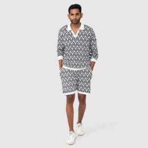 ILLUSION JACQUARD KNIT SHORTS