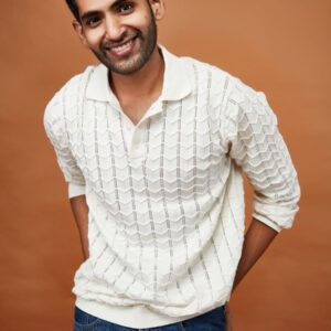 CHEVRON SELF PATTERN POLO