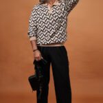 GEOMETRIC JACQUARD KNIT POLO